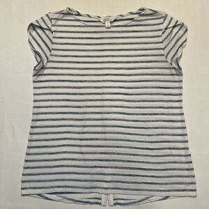 Market & Spruce Blue & White Striped Cap Sleeve Top Size L